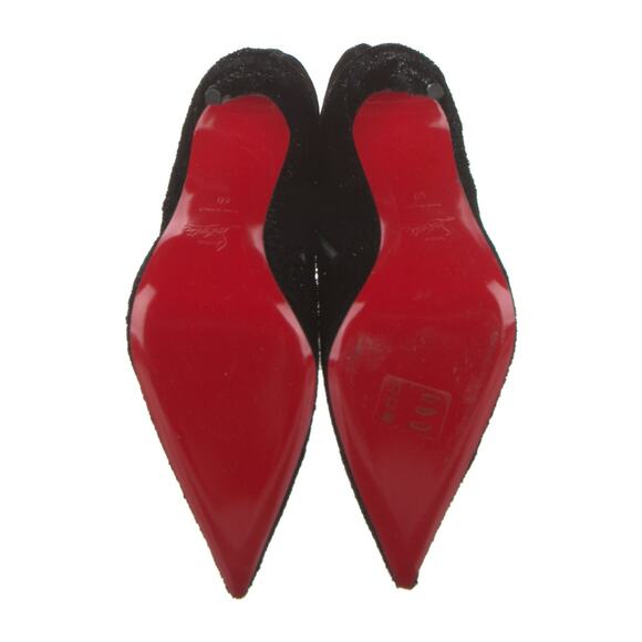 Christian Louboutin Black glitter kneehigh boots 39.5 sz - Picture 5 of 5